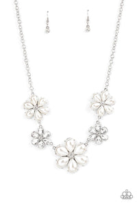 Fiercely Flowering White Necklace