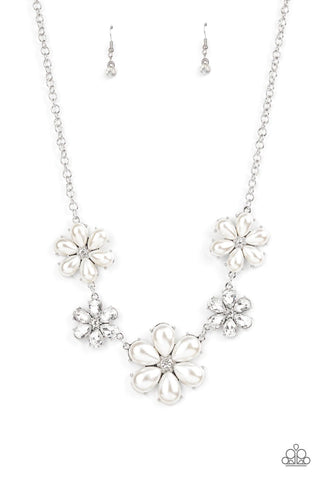 Fiercely Flowering White Necklace