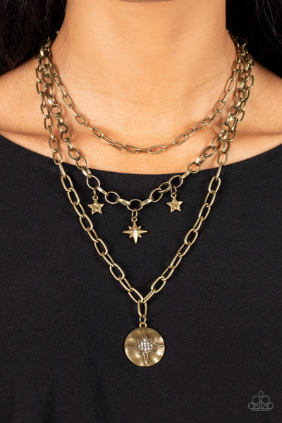 Paparazzi Under the Northern Lights - Brass Necklace