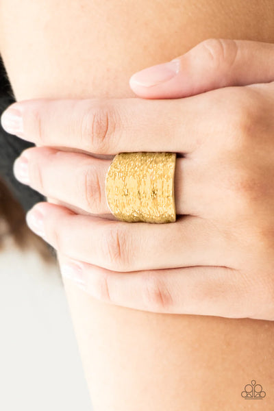 Paparazzi-Paleo Patterns - Gold Ring