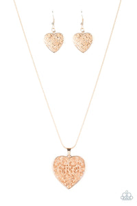 Paparazzi-Look Into Your Heart - Rose Gold Necklace
