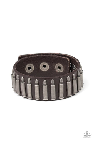 Paparazzi-Armed and Dangerous - Men’s Brown Bracelet