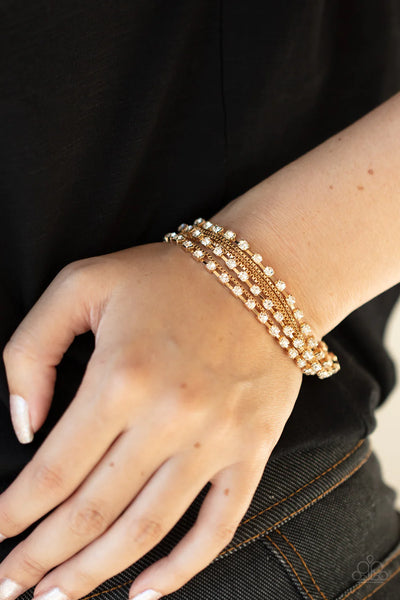 Paparazzi-Thats a Smash! - Gold Bracelet