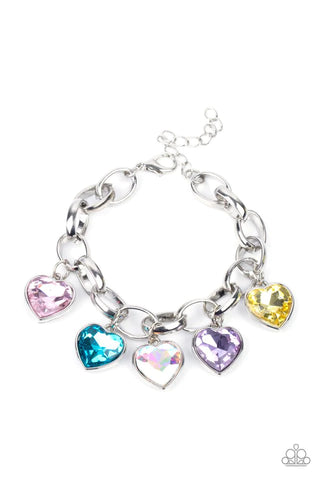 Paparazzi-Candy Heart Charmer Bracelet