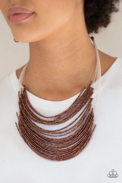 Paparazzi - Catwalk Queen - Copper Necklace