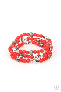 Paparazzi-Here to STAYCATION - Red Bracelet